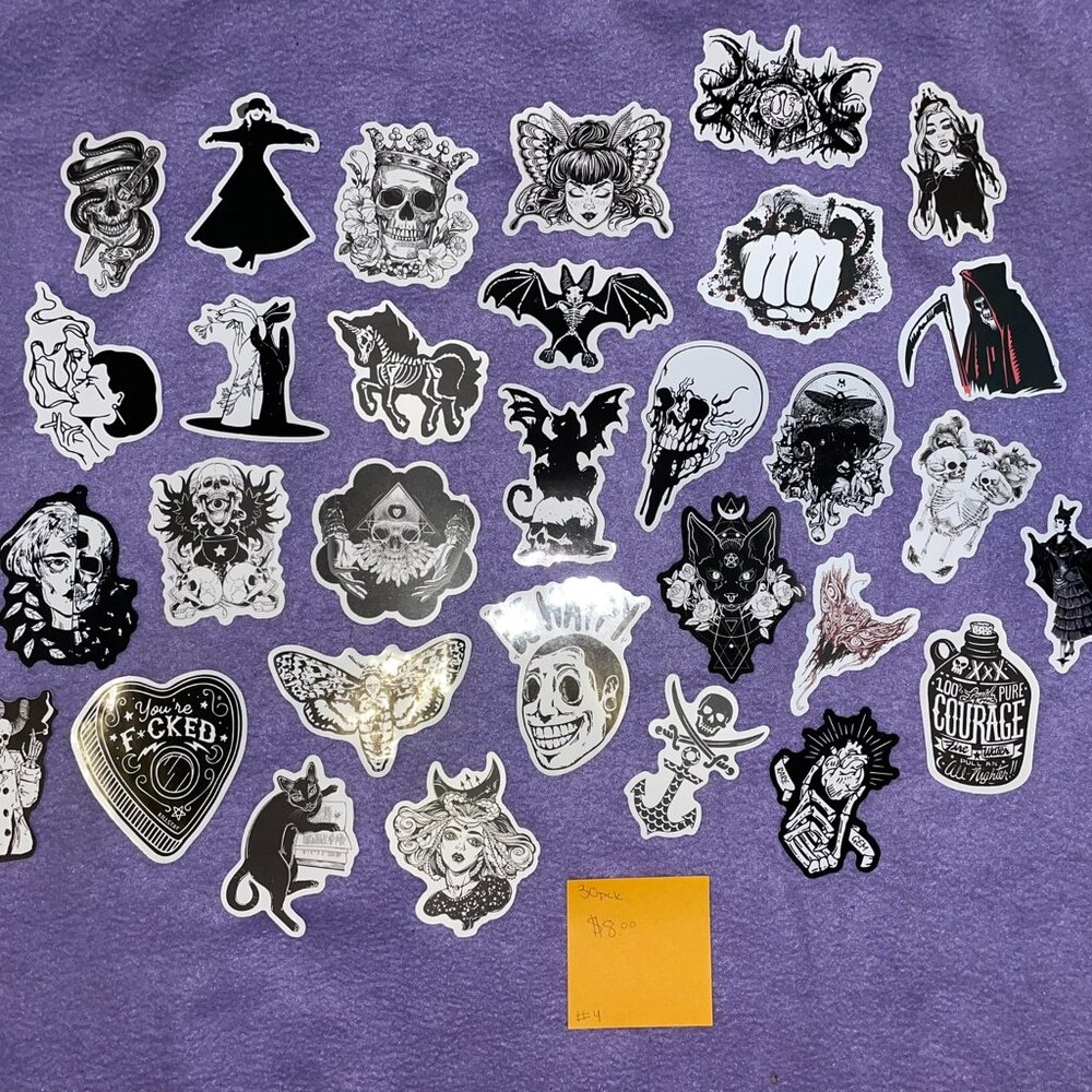 Sticker Pack – 30 Pieces, Mixed Designs